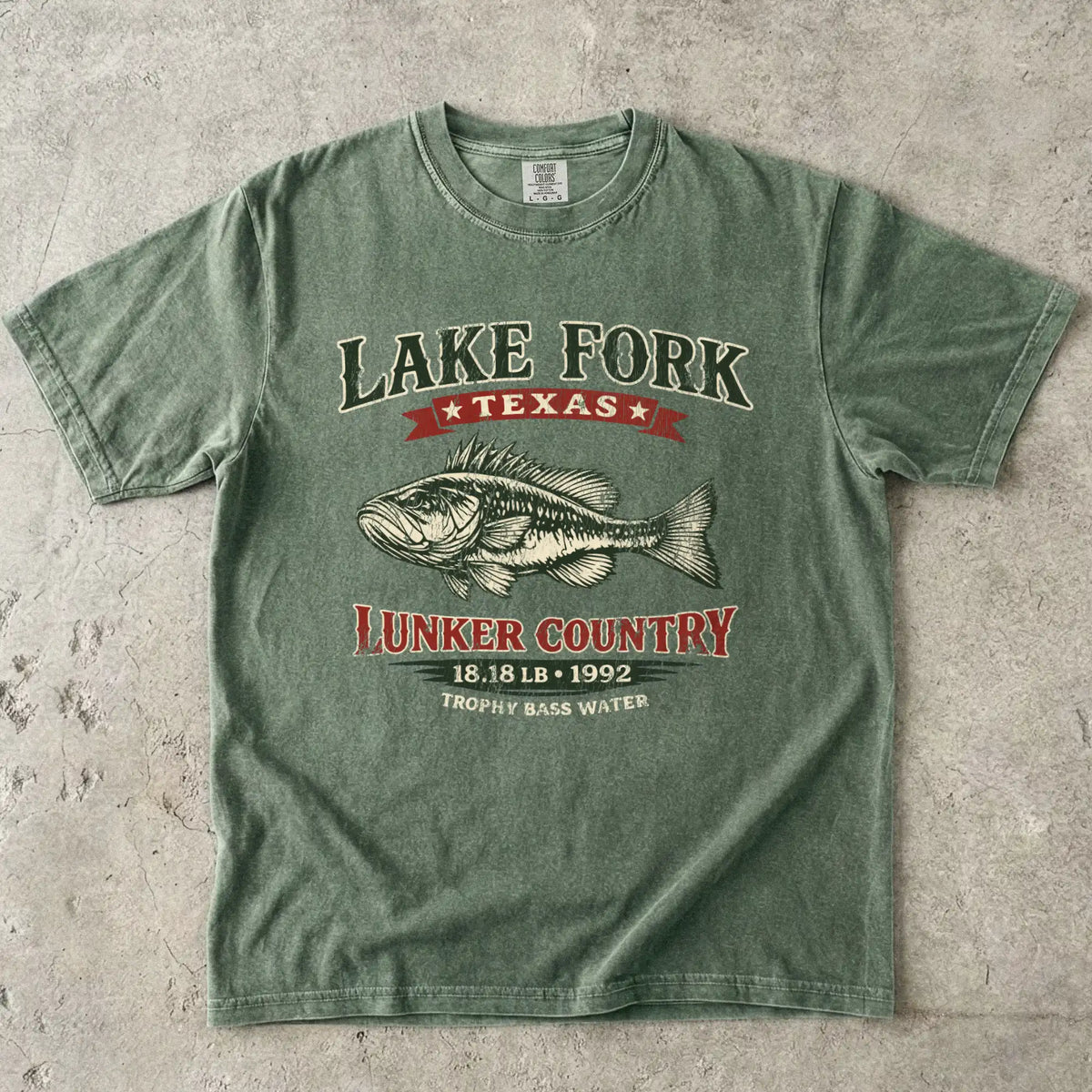 Moss, Lake Fork Record Bass Tee – fish-room