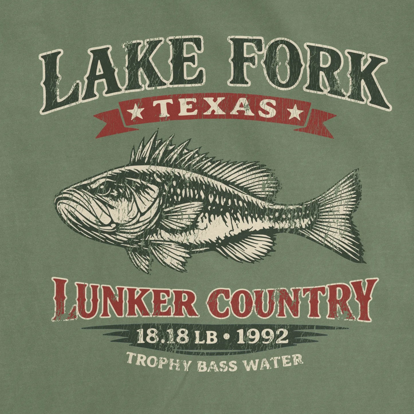 Moss, Lake Fork Record Bass Tee – fish-room