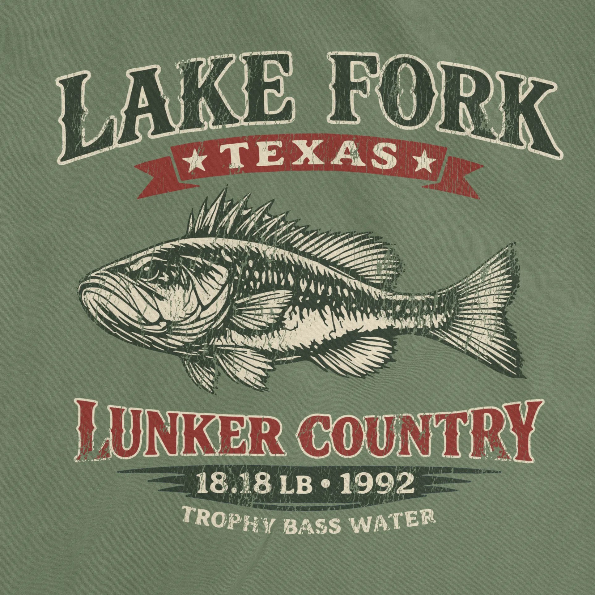 Moss, Lake Fork Record Bass Tee – fish-room