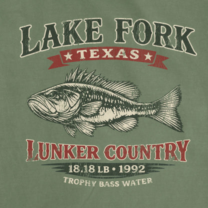 Moss, Lake Fork Record Bass Tee – fish-room