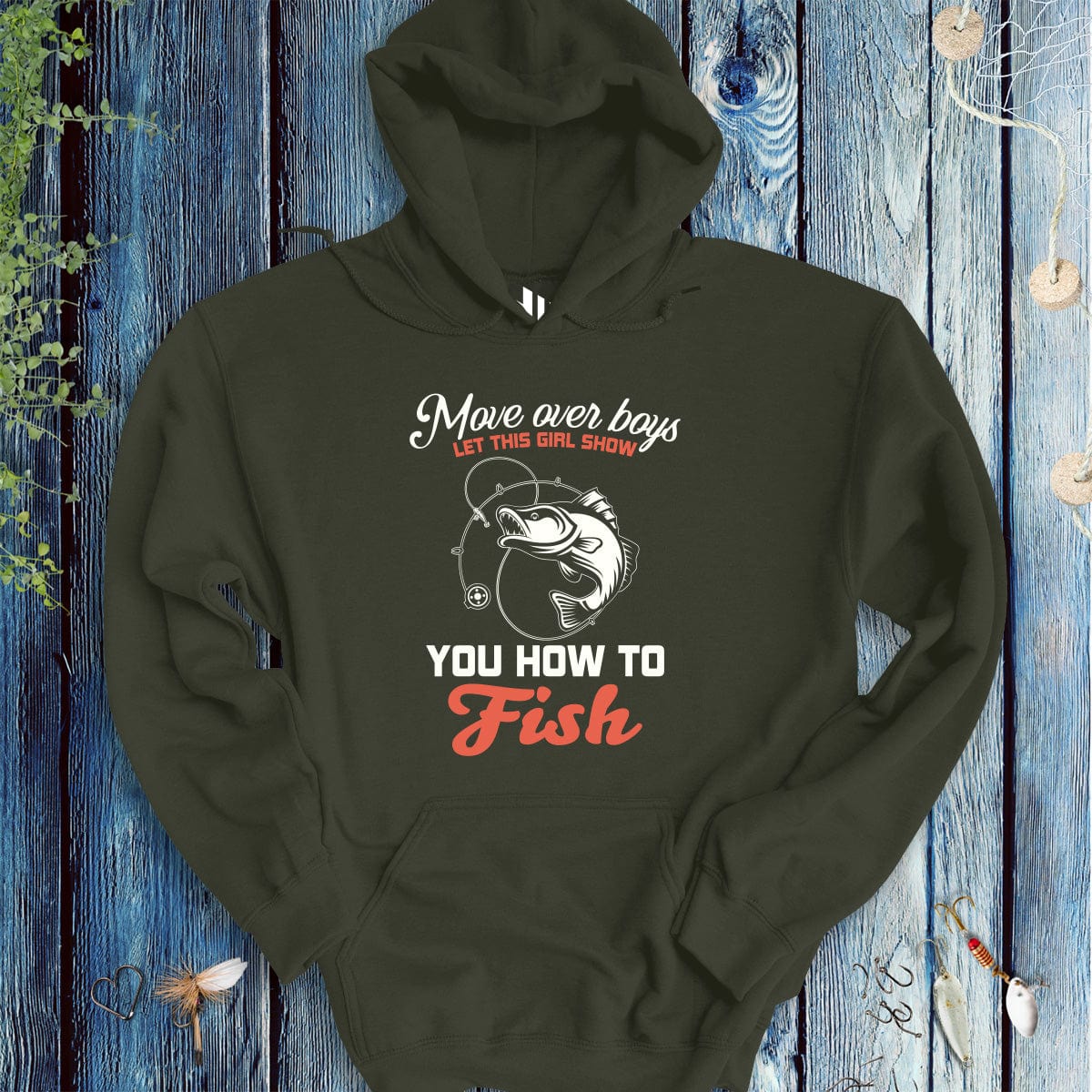 Move Over Boys! Hoodie-funny fishing t shirt-FISH-ROOM LLC