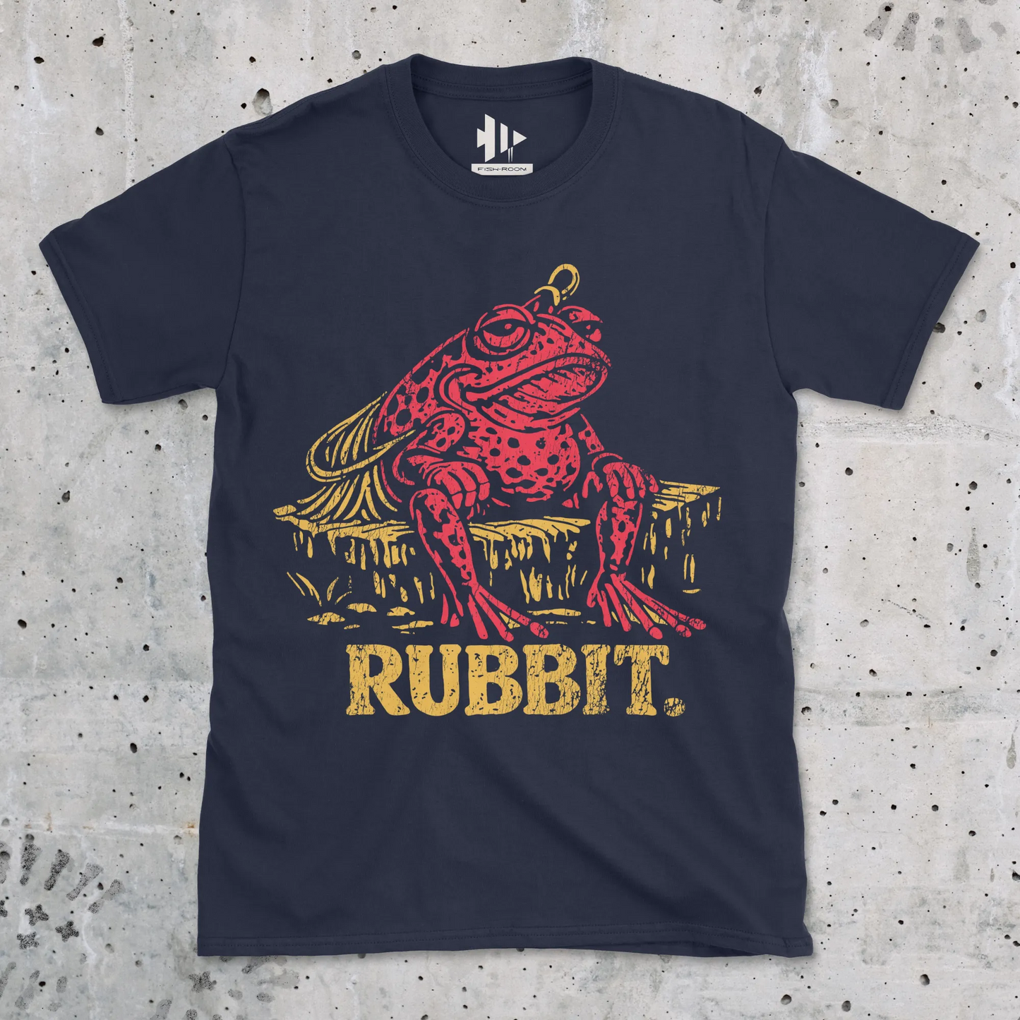 Navy, Rubbit Frog Lure Fishing Tee – fish-room