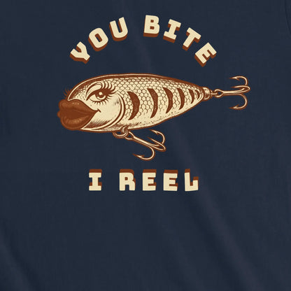 Navy, You Bite I Reel Ladies’ Tee – fish-room