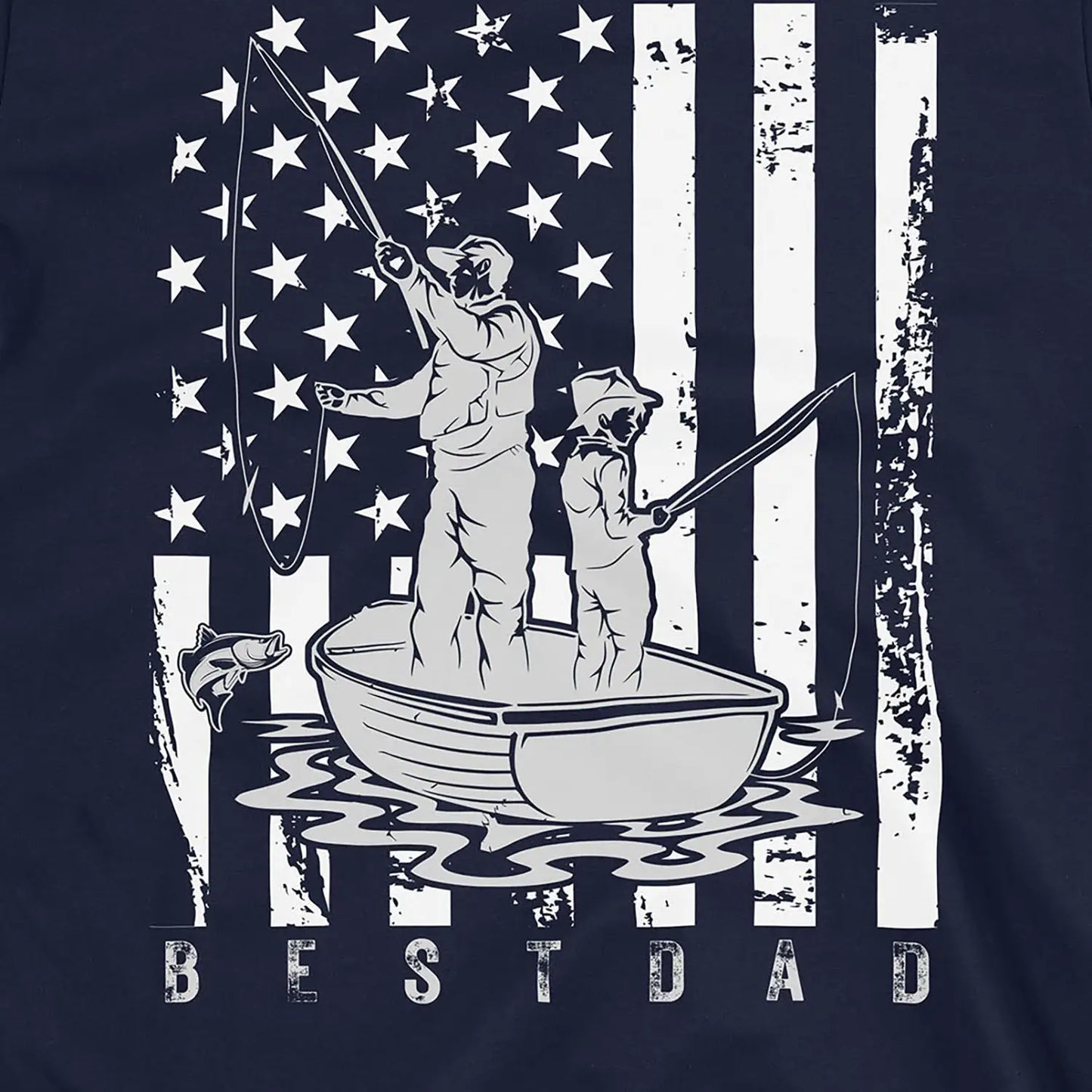 Navy, Best Dad Tee – fish-room