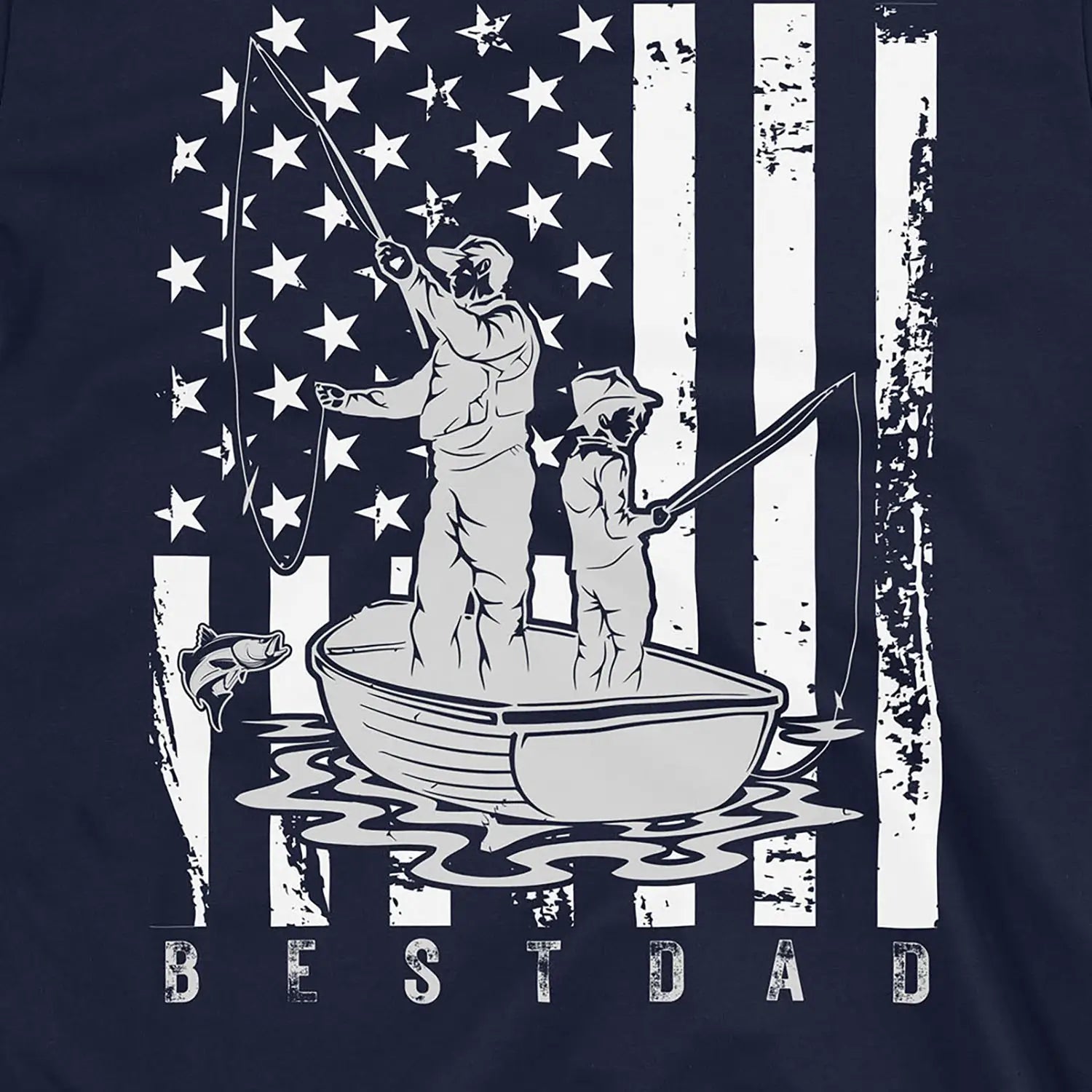 Navy, Best Dad Tee – fish-room