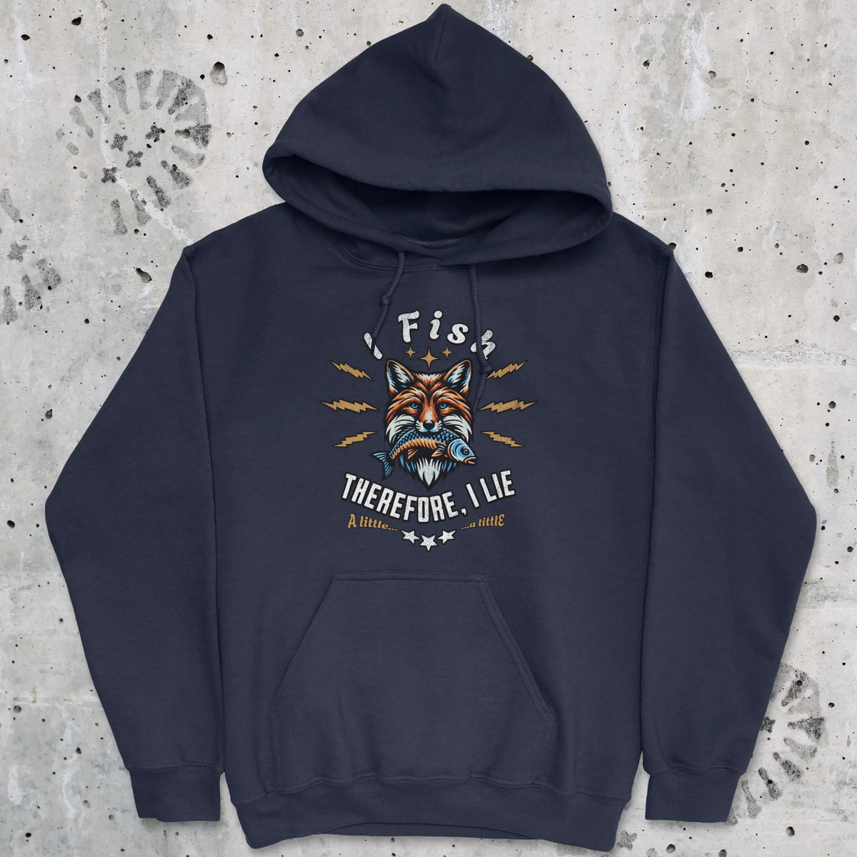Navy, I Fish, Therefore I Lie... A Little Hoodie – fish-room
