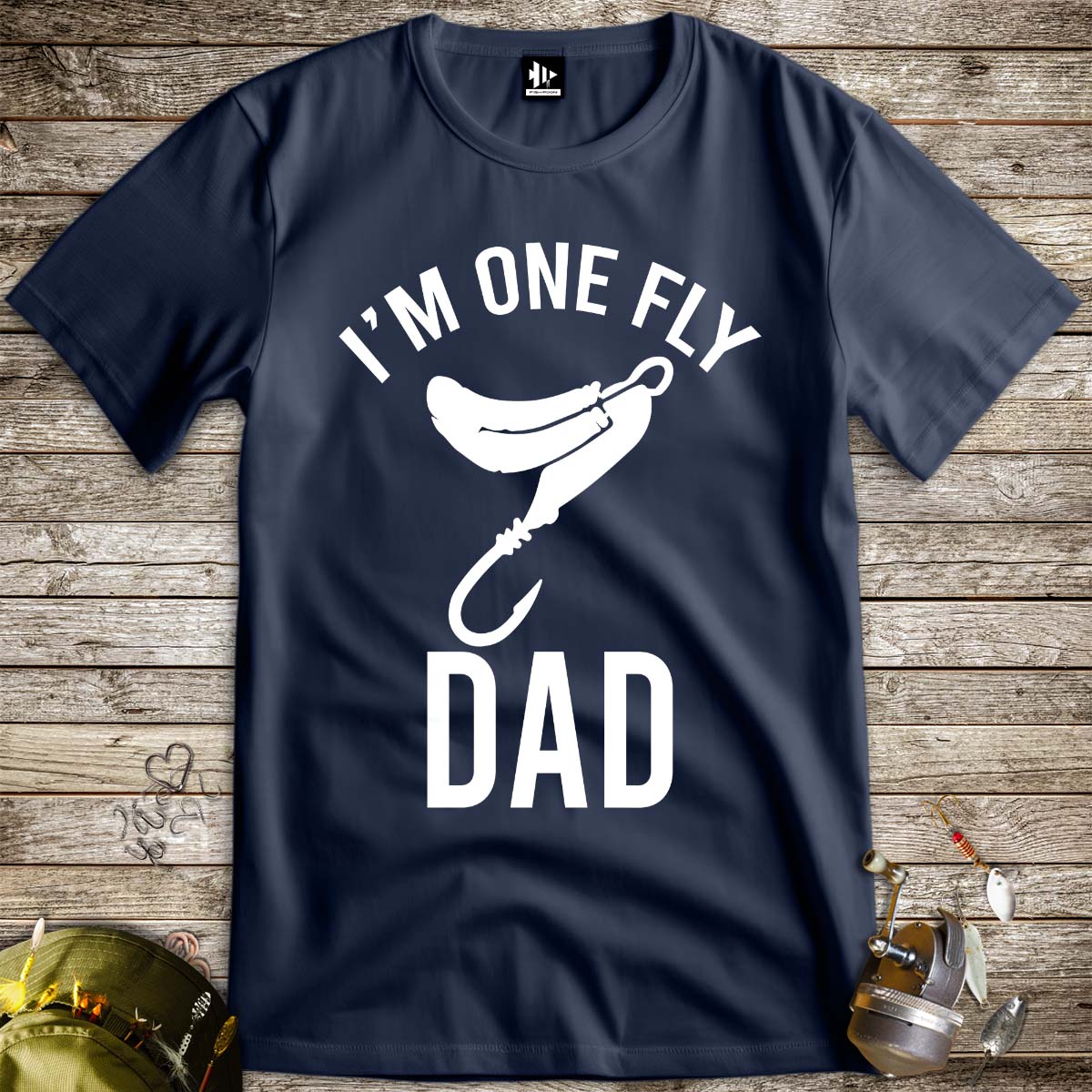 I'm One Fly Dad Tee-funny fishing t shirt-FISH-ROOM LLC