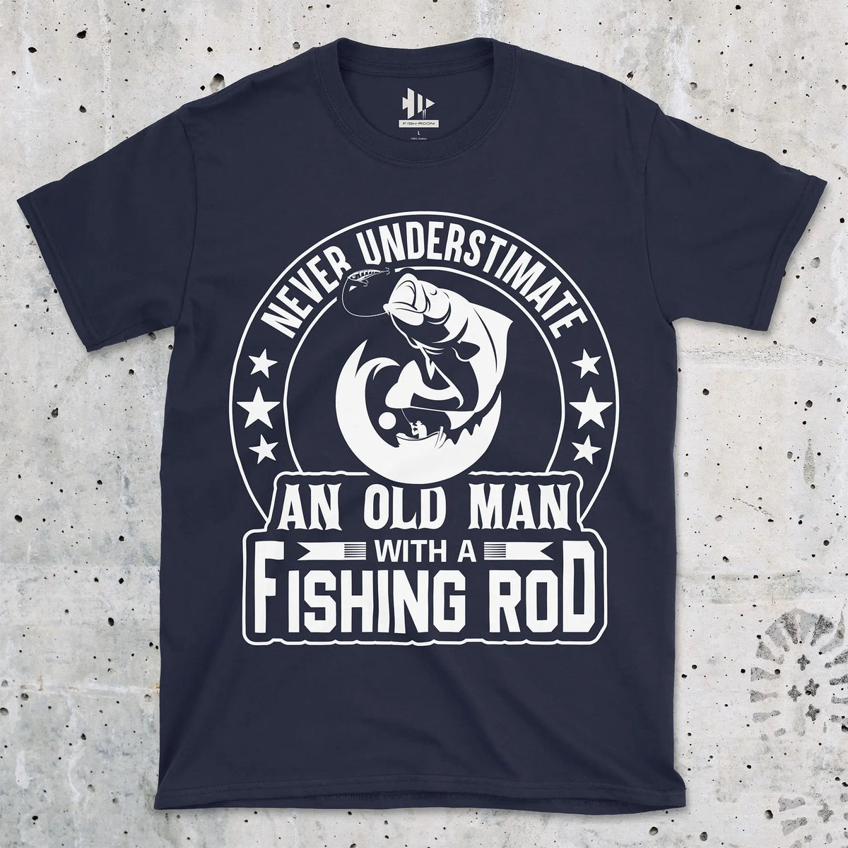Navy, Old Man Tee – fish-room