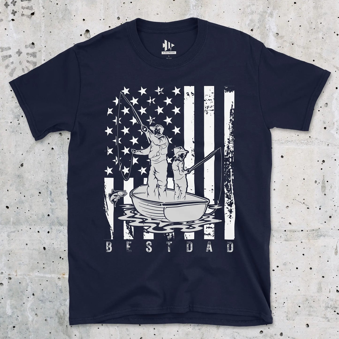 Navy, Best Dad Tee – fish-room