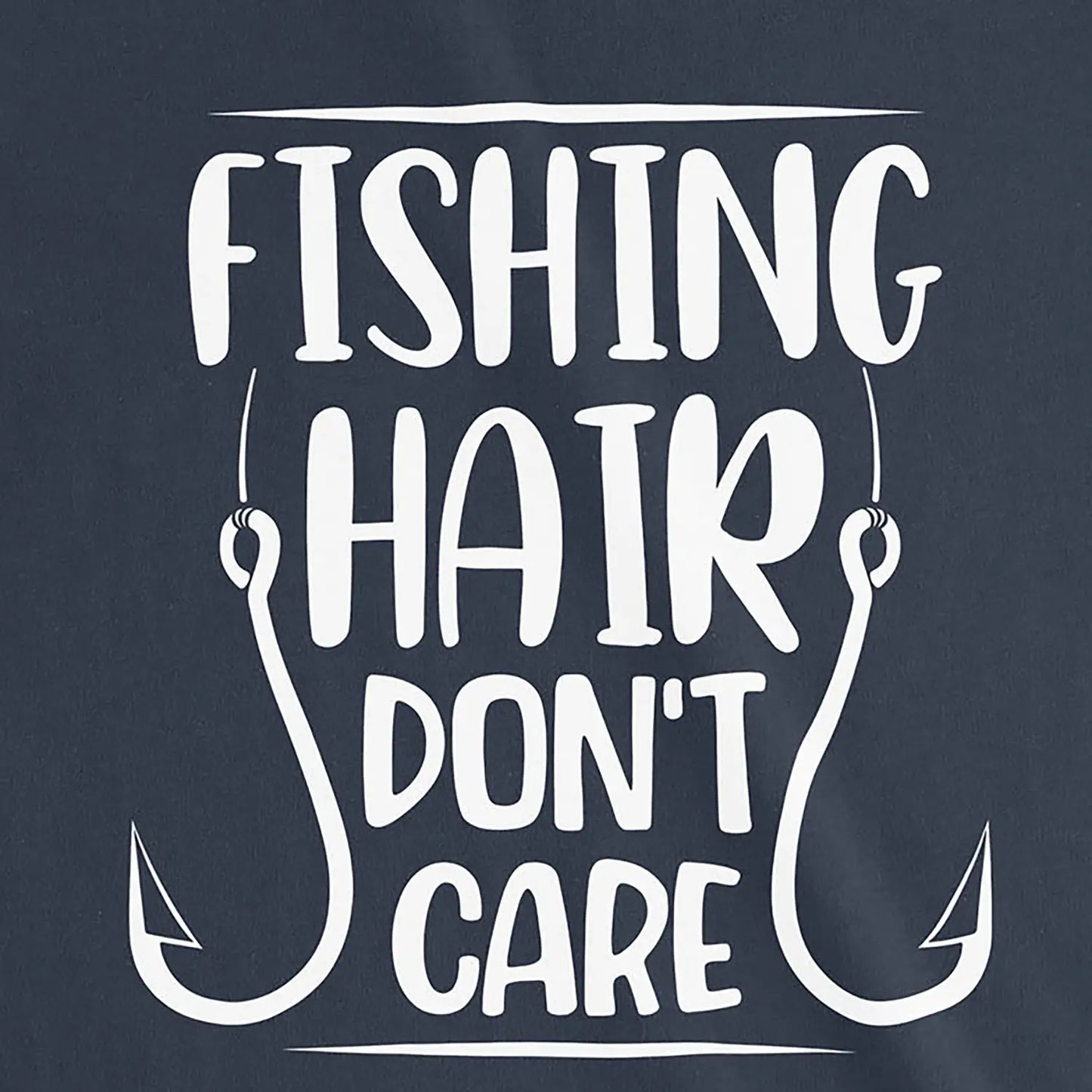 Navy, Fishing Hair Don't Care Ladies’ Tee – fish-room