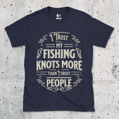 Navy, I Trust My Fishing Knots More Than I Trust People Tee – fish-room