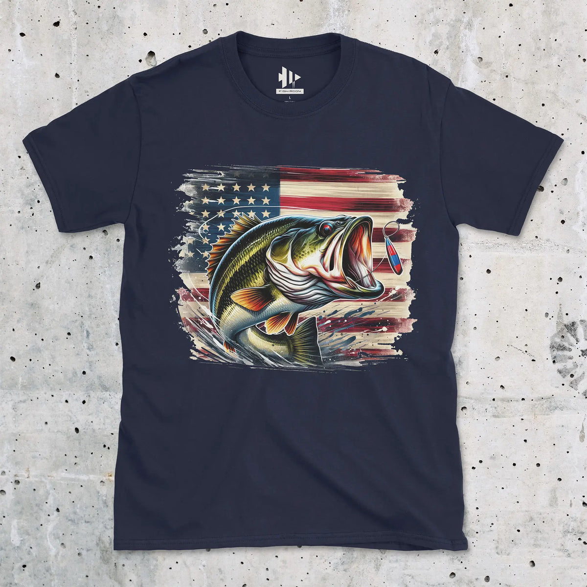 Navy, American Bass Tee – fish-room