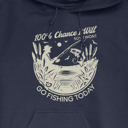 Navy, 100% Fishing Day Hoodie – fish-room
