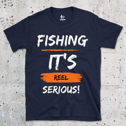 Navy, Fishing, it's reel serious! Tee – fish-room