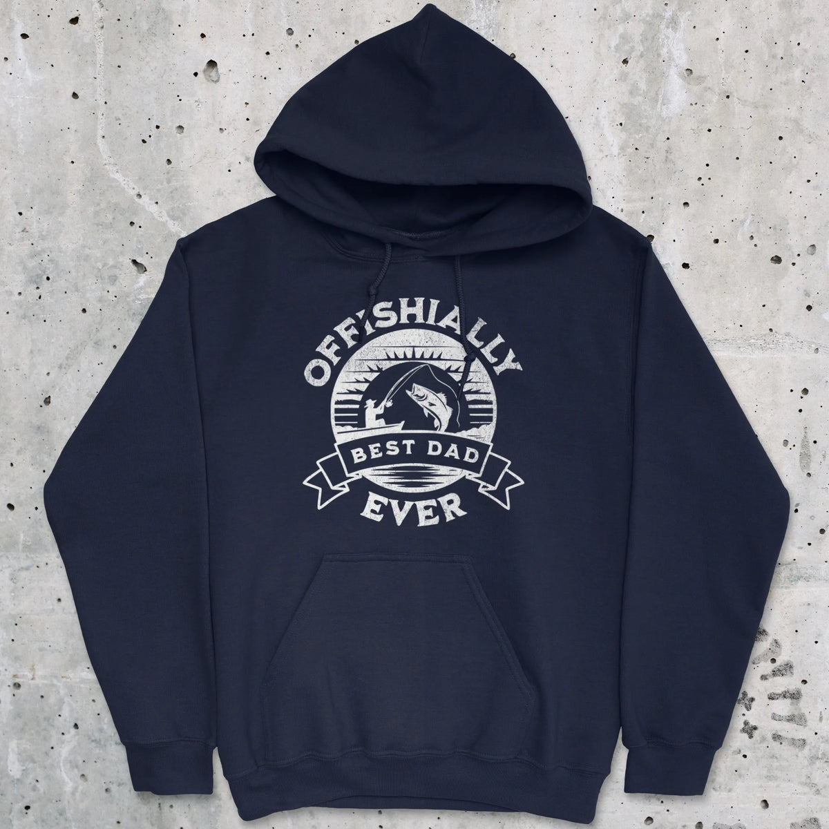 Navy, Offishially Best Dad Ever Hoodie – fish-room
