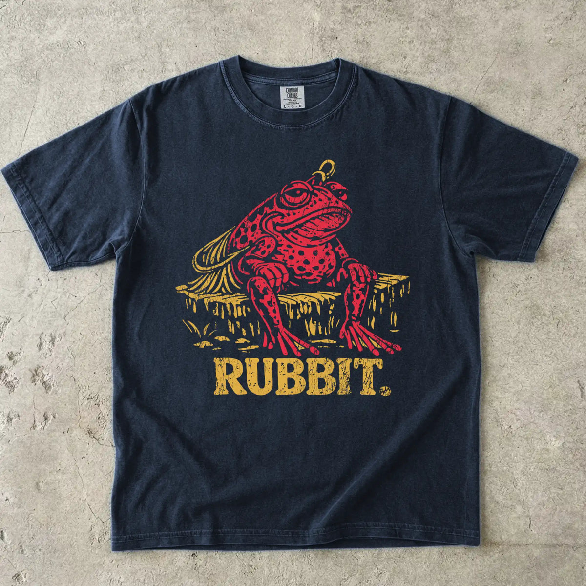 Navy, Rubbit Frog Lure Fishing Tee – fish-room