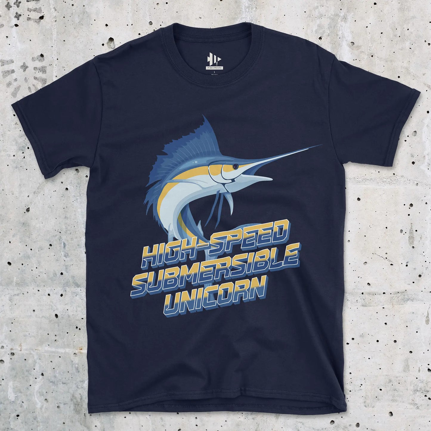 Navy, High-Speed Submersible Unicorn Tee – fish-room