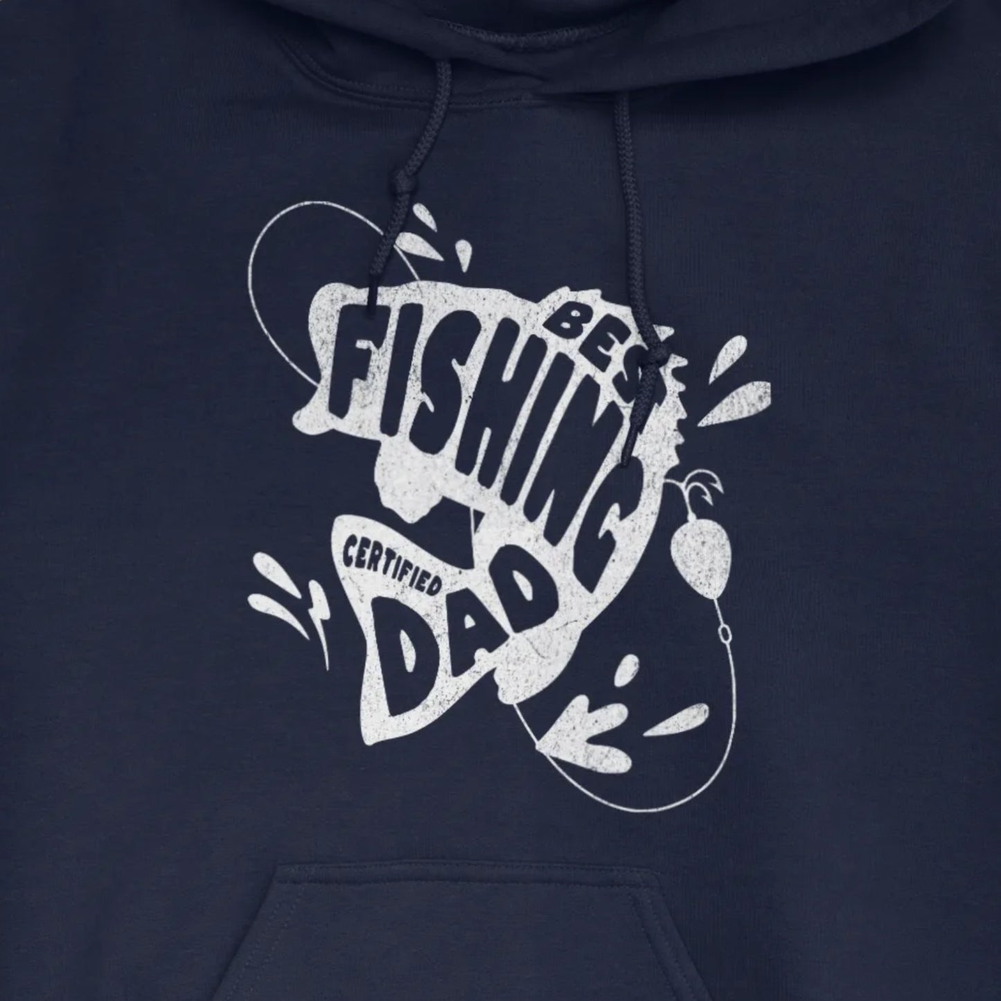 Navy, Certified Best Fishing Dad Hoodie – fish-room
