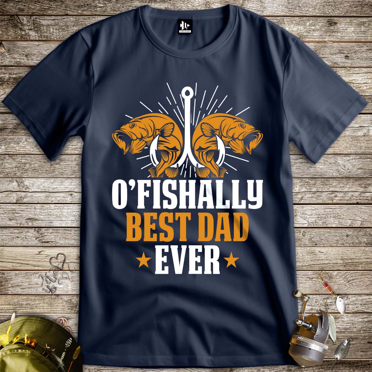 O'Fishally Best Dad Ever Tee-funny fishing t shirt-FISH-ROOM LLC