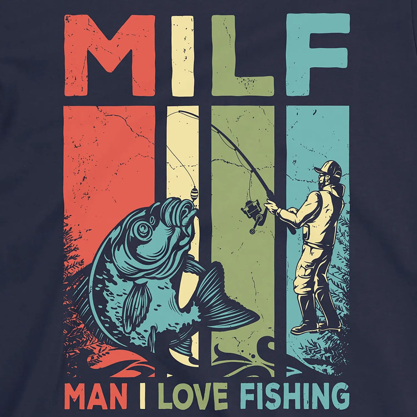 Navy, Man I Love Fishing Tee – fish-room