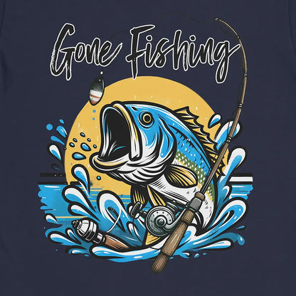 Gone Fishing Tee Navy T-Shirt