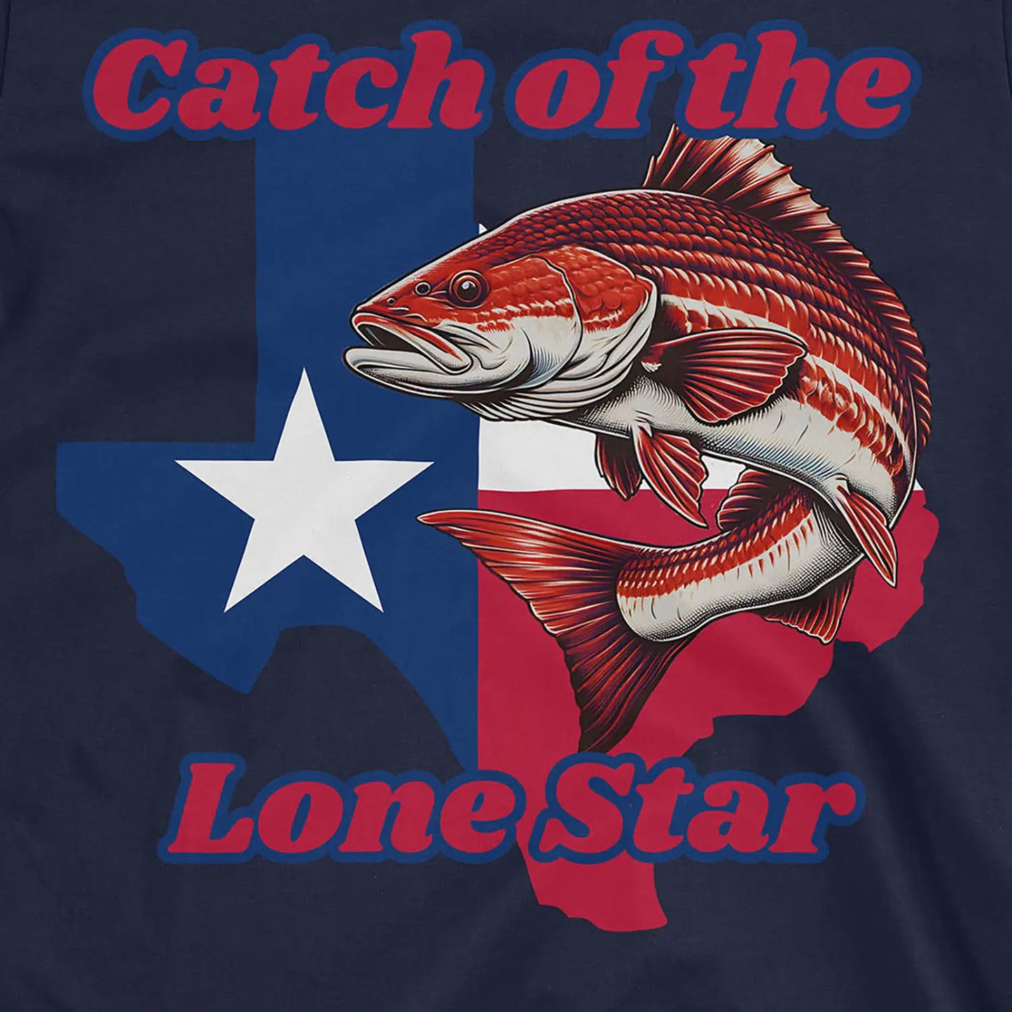 Navy, Catch of the Lone Star Tee – fish-room