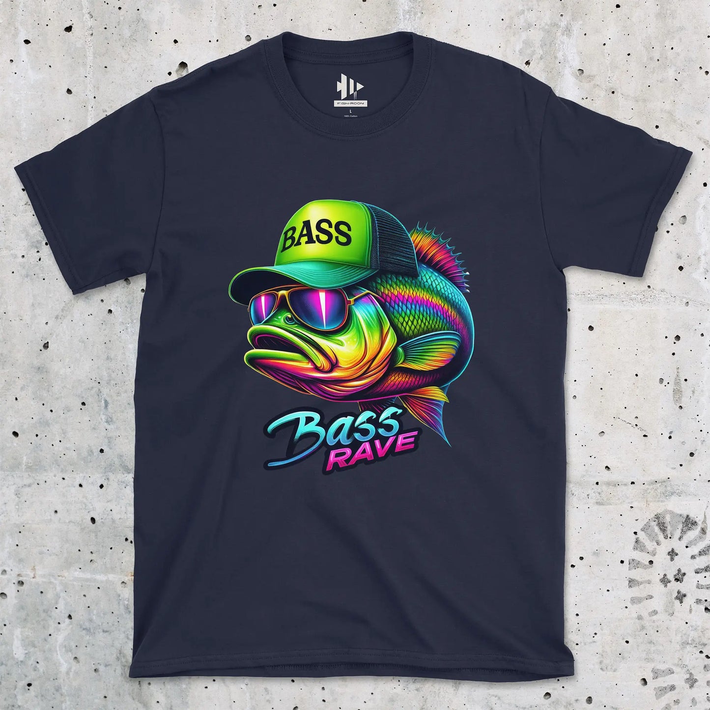 Navy, Bass Rave Tee – fish-room