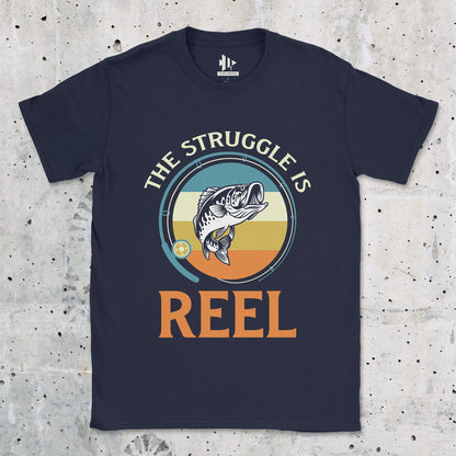 Navy, The Struggle Is Reel Tee – fish-room