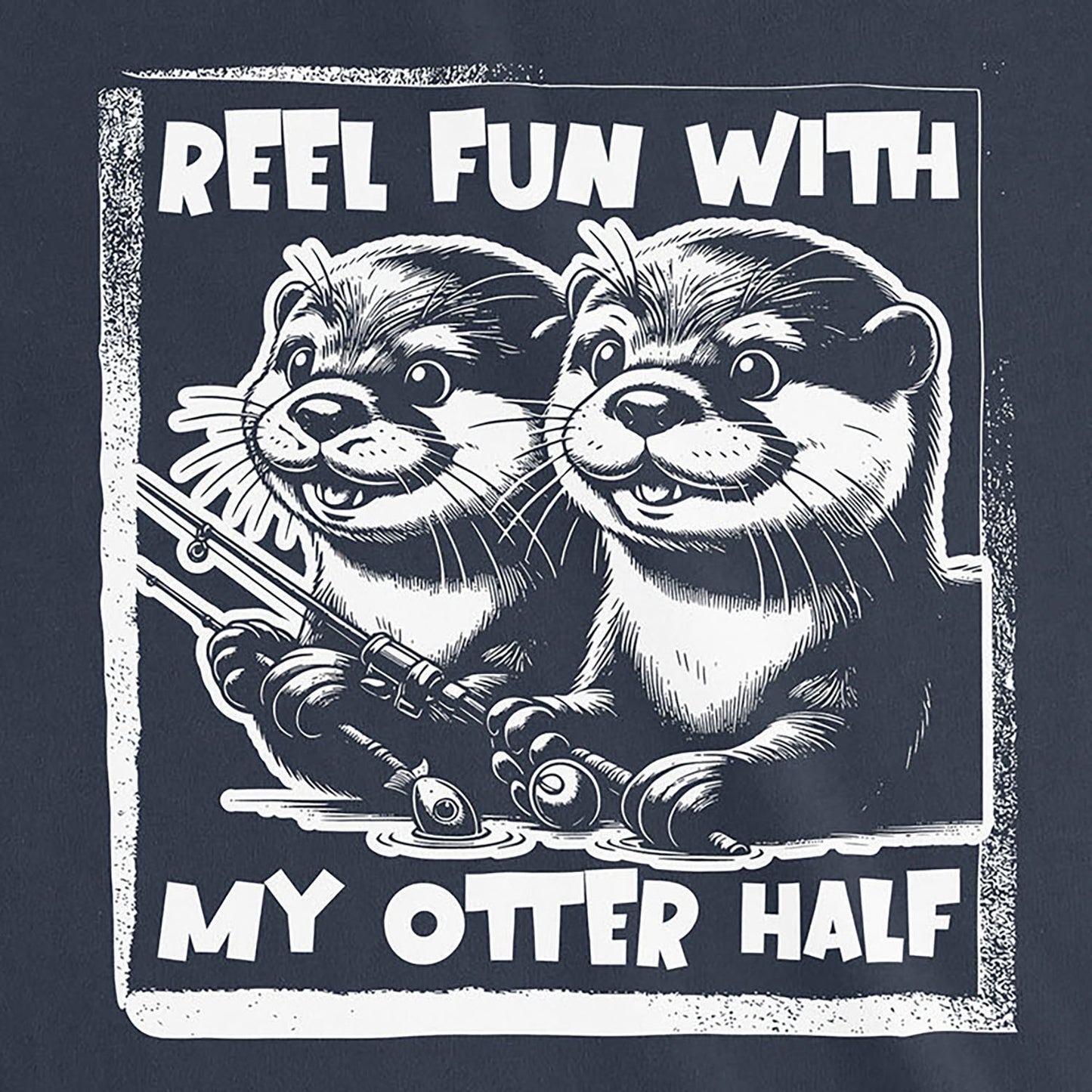 Navy, Reel Fun with My Otter Half Ladies’ Tee – fish-room
