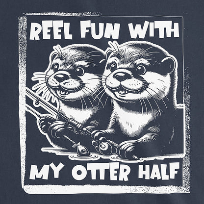 Navy, Reel Fun with My Otter Half Ladies’ Tee – fish-room