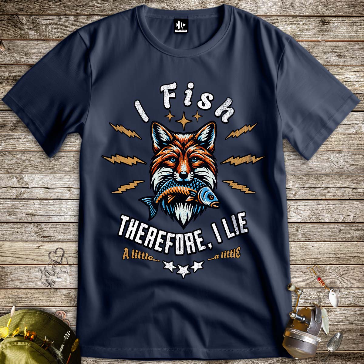 I Fish, Therefore I Lie... A Little Tee-funny fishing t shirt-FISH-ROOM LLC