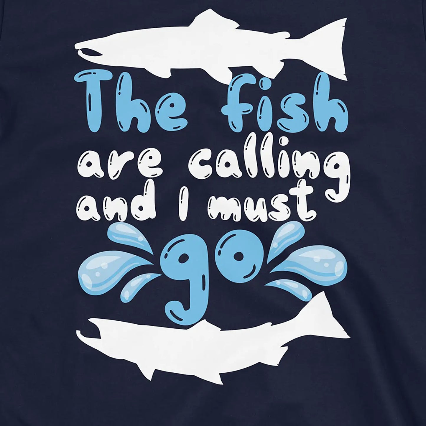 Navy, The Fish are Calling Tee – fish-room