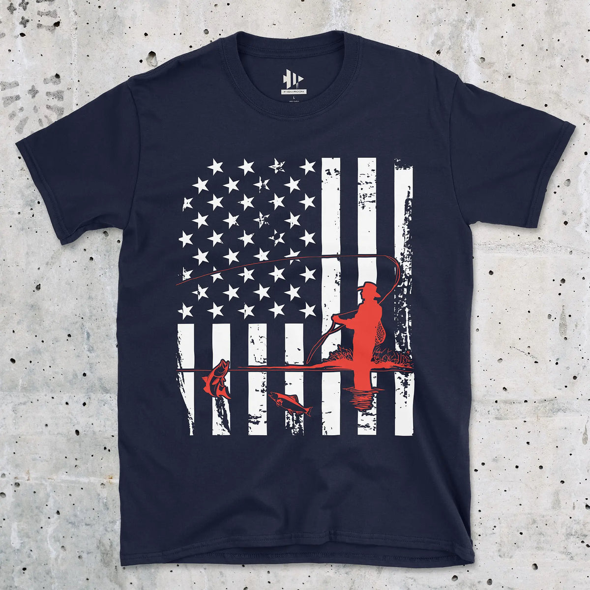 Navy, Fishing USA Tee – fish-room