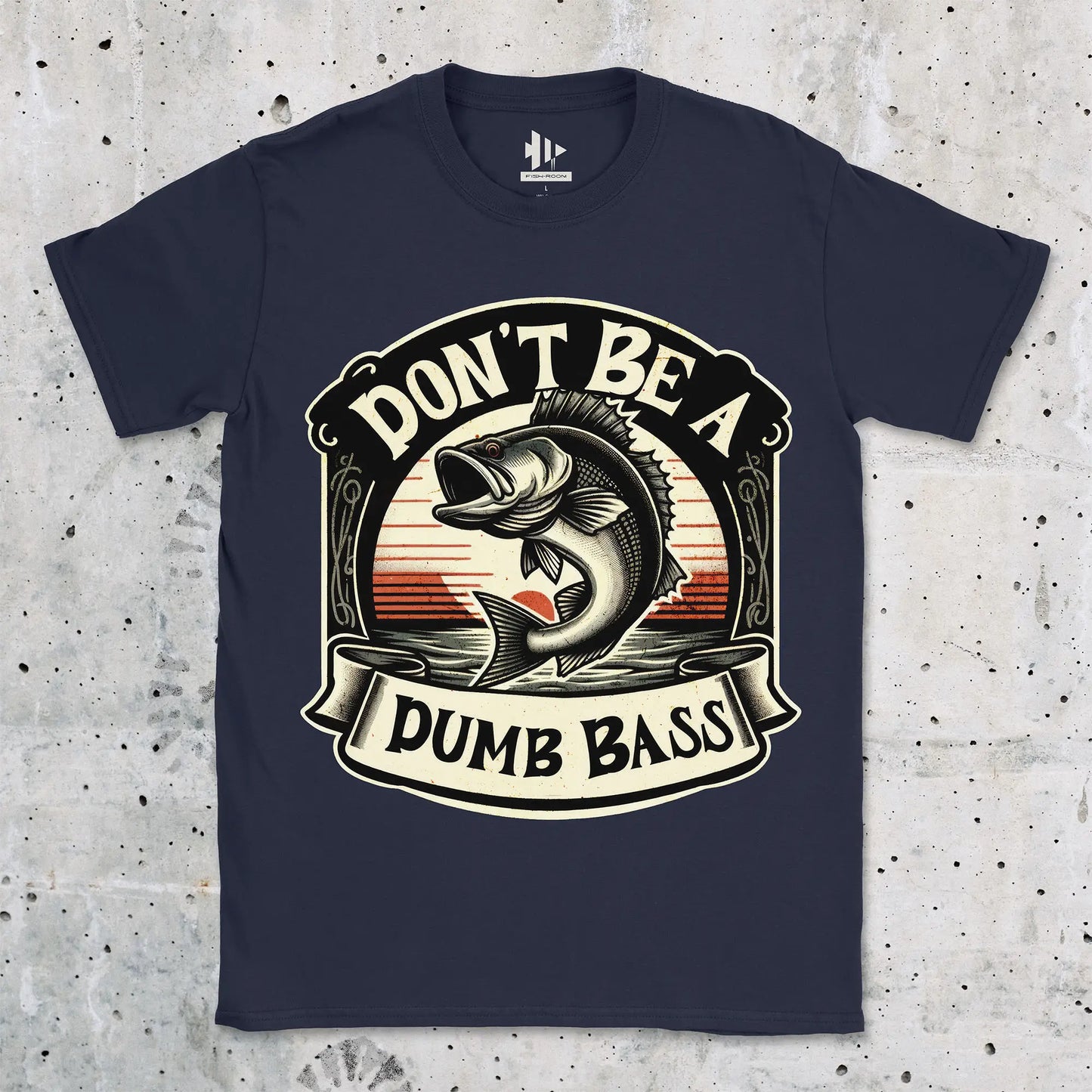 Navy, Don't Be a Dumb Bass Tee – fish-room
