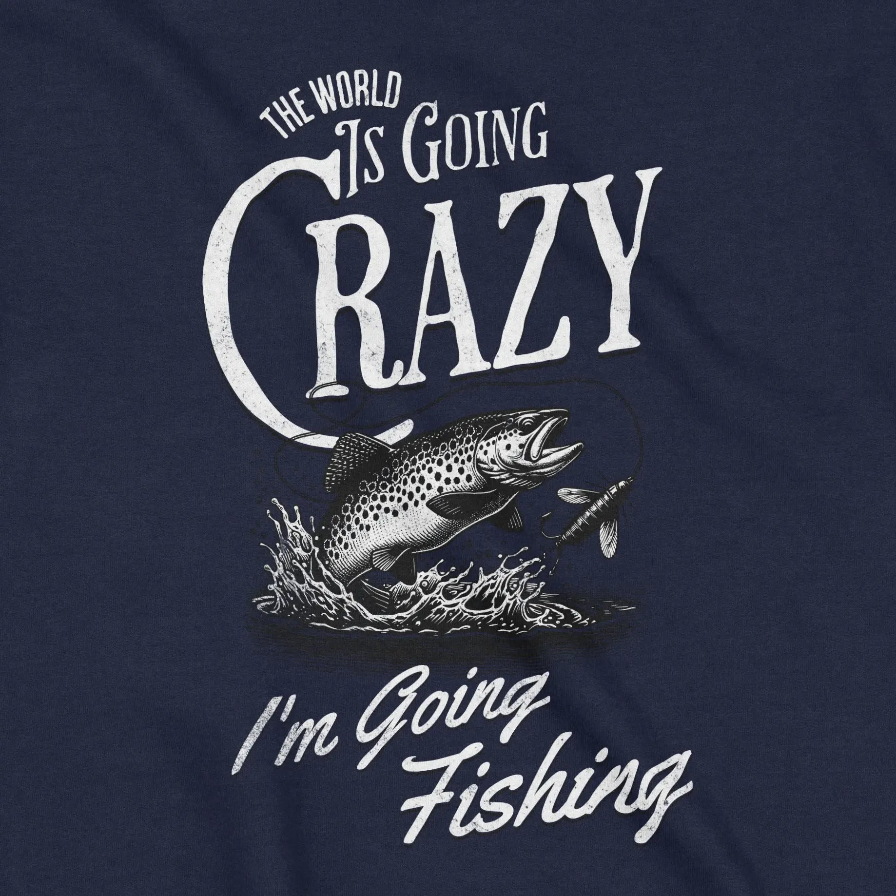 Navy, The World Is Going Crazy Sweatshirt – fish-room
