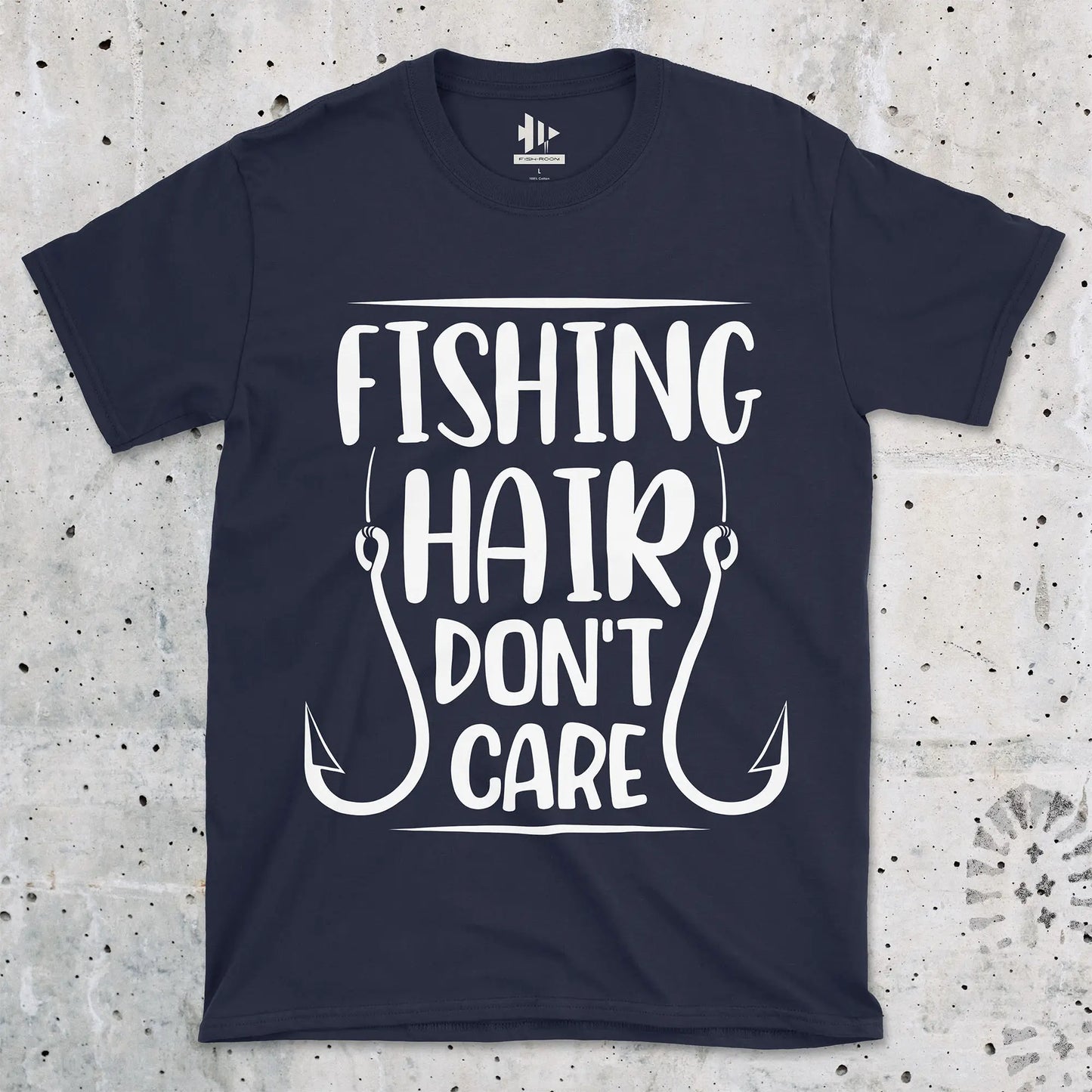 Navy, Fishing Hair Don't Care Tee – fish-room