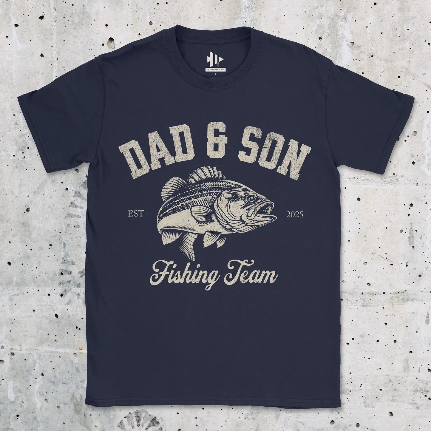 Dad & Son Fishing Team Tee Navy T-Shirt
