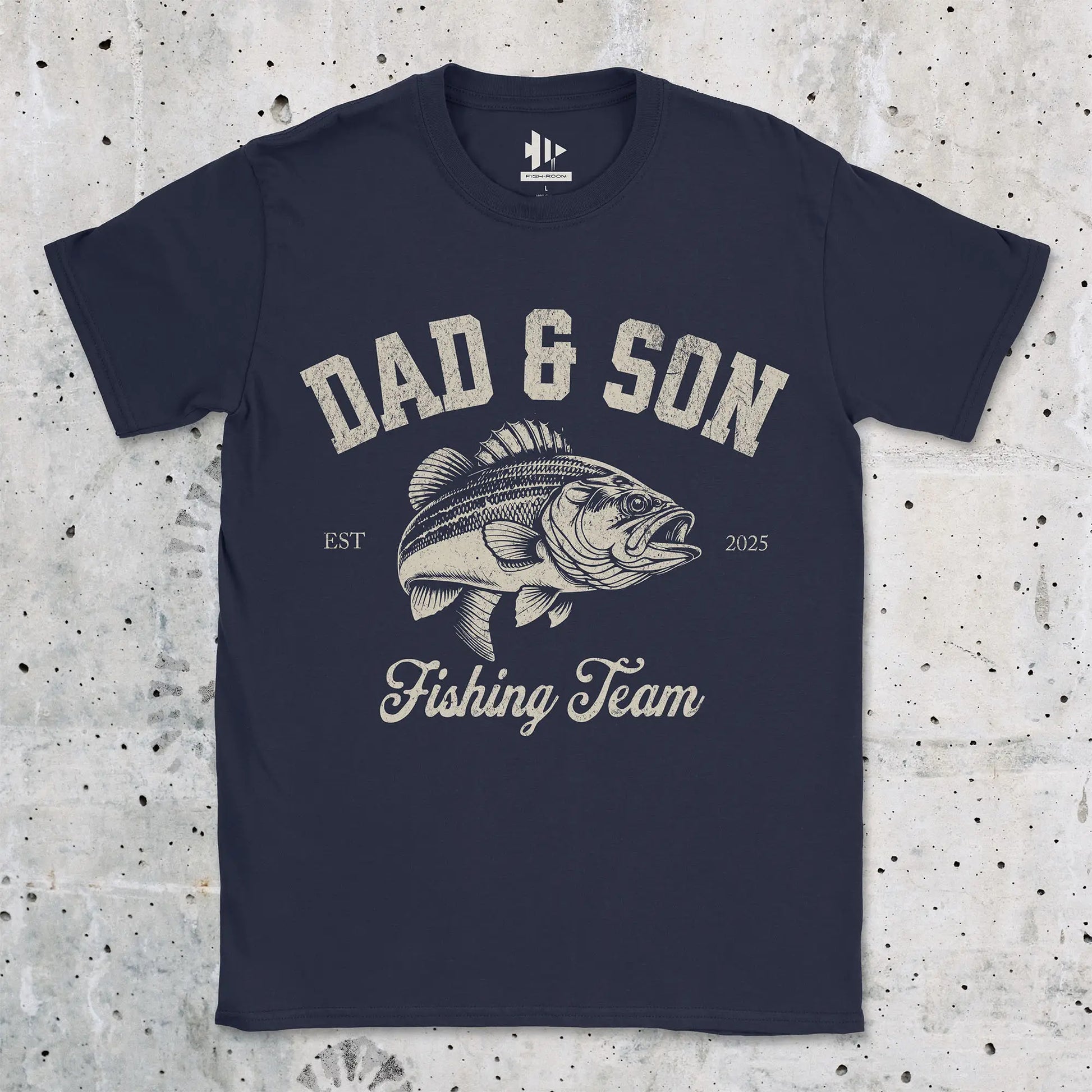 Dad & Son Fishing Team Tee Navy T-Shirt