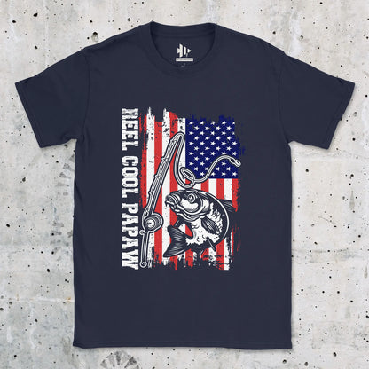 Navy, Reel Cool Papaw Tee – fish-room