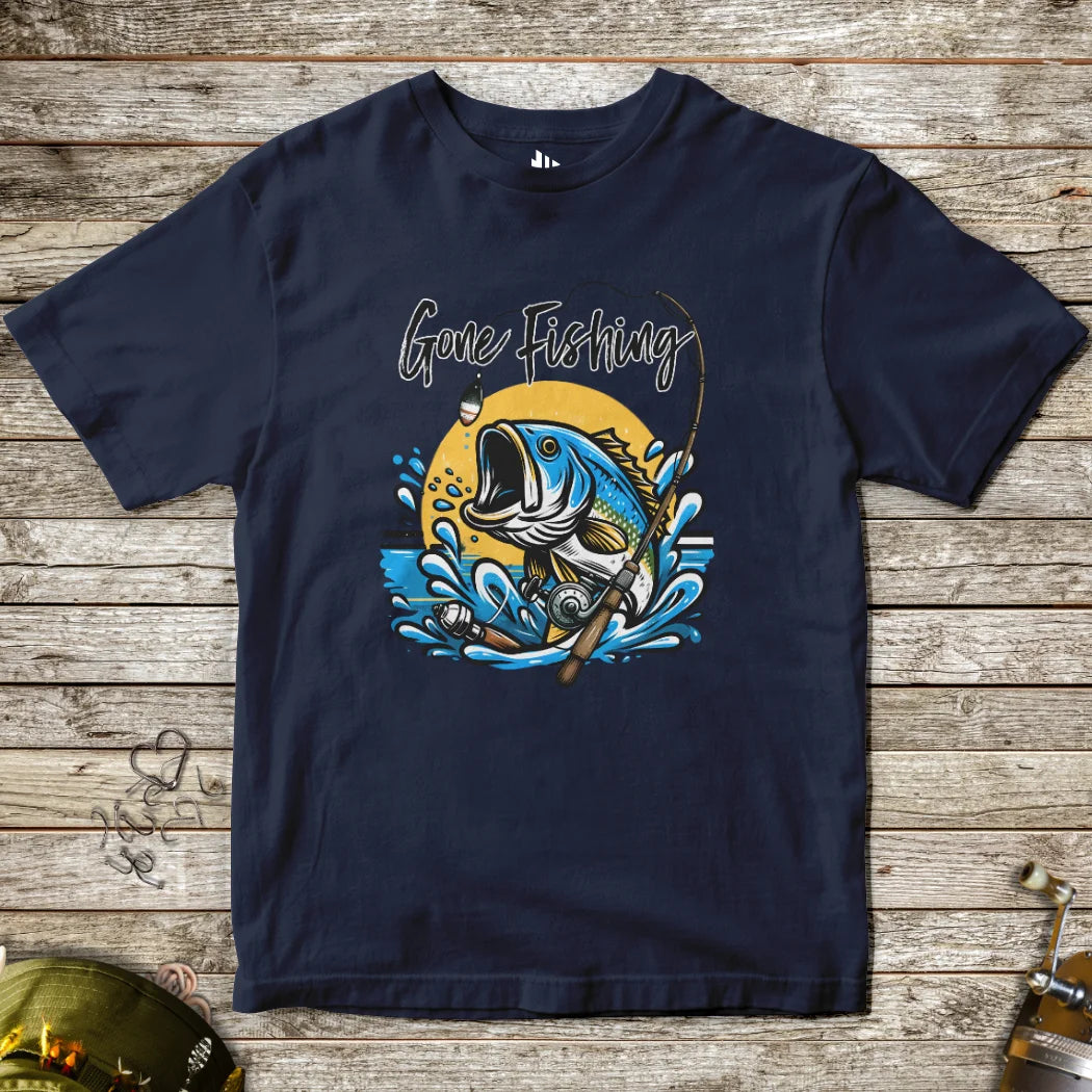Navy, Gone Fishing Tee for Kids – fish-room