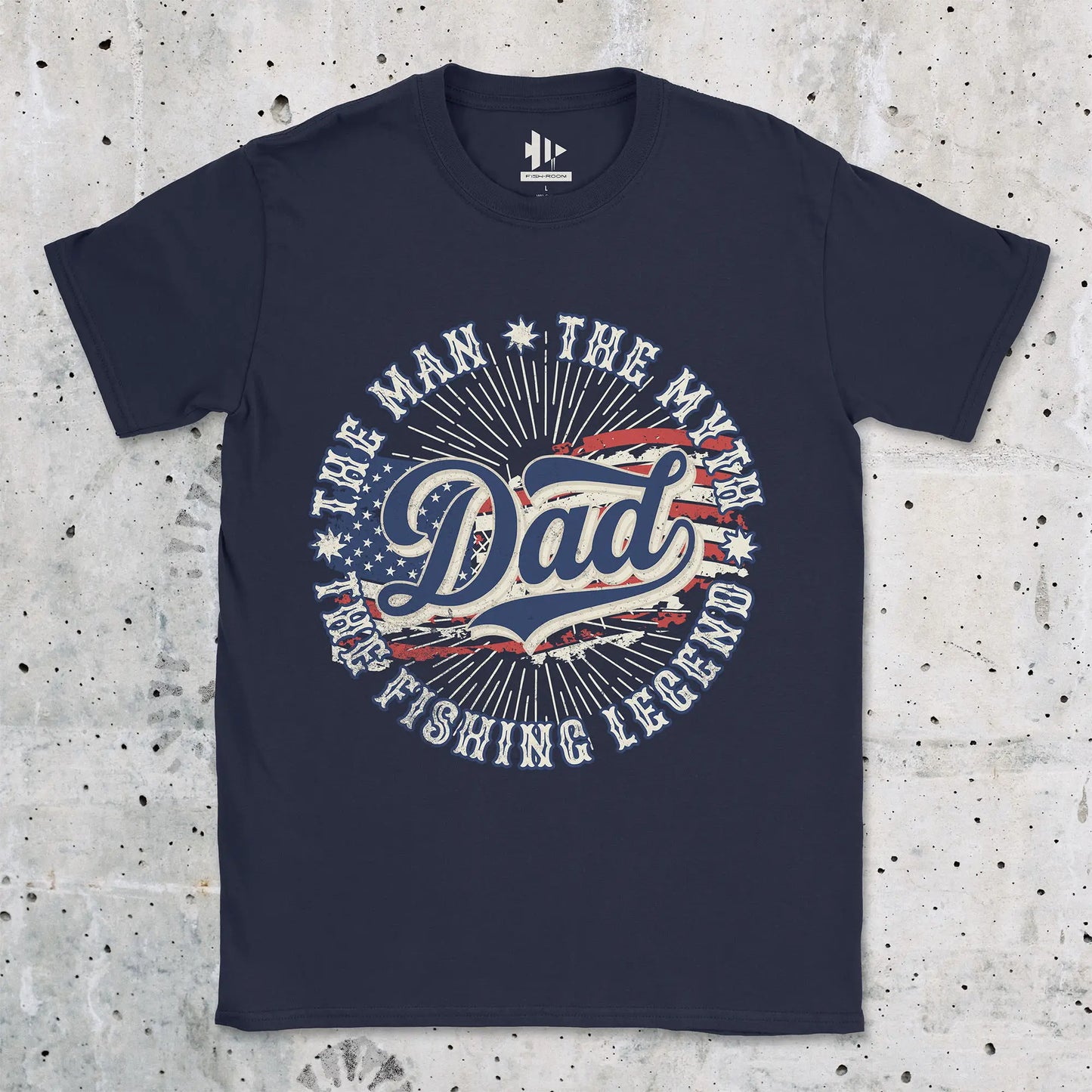 Navy, Legendary Dad Fishing Tee – fish-room