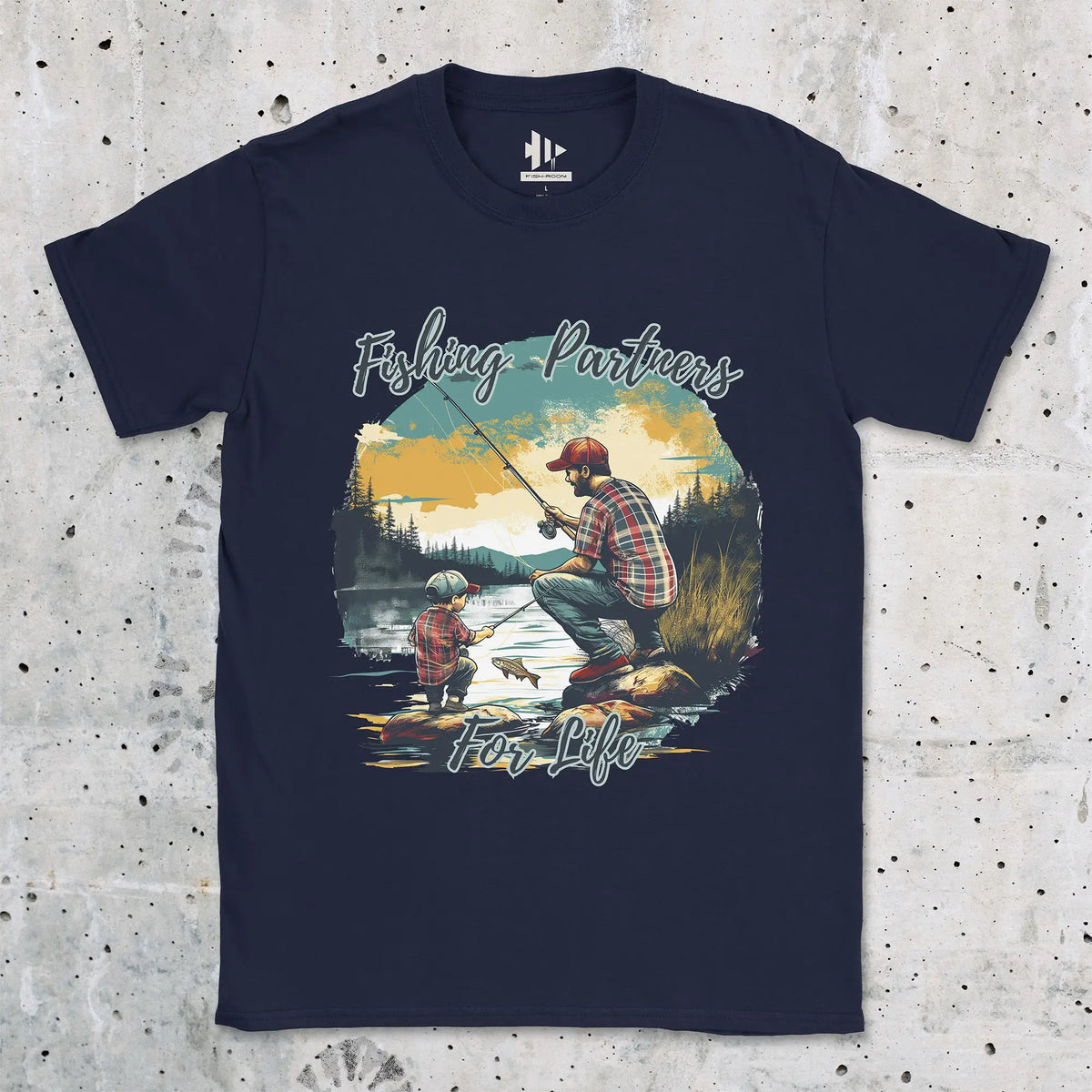 Navy, Fishing Partners for Life Tee – fish-room