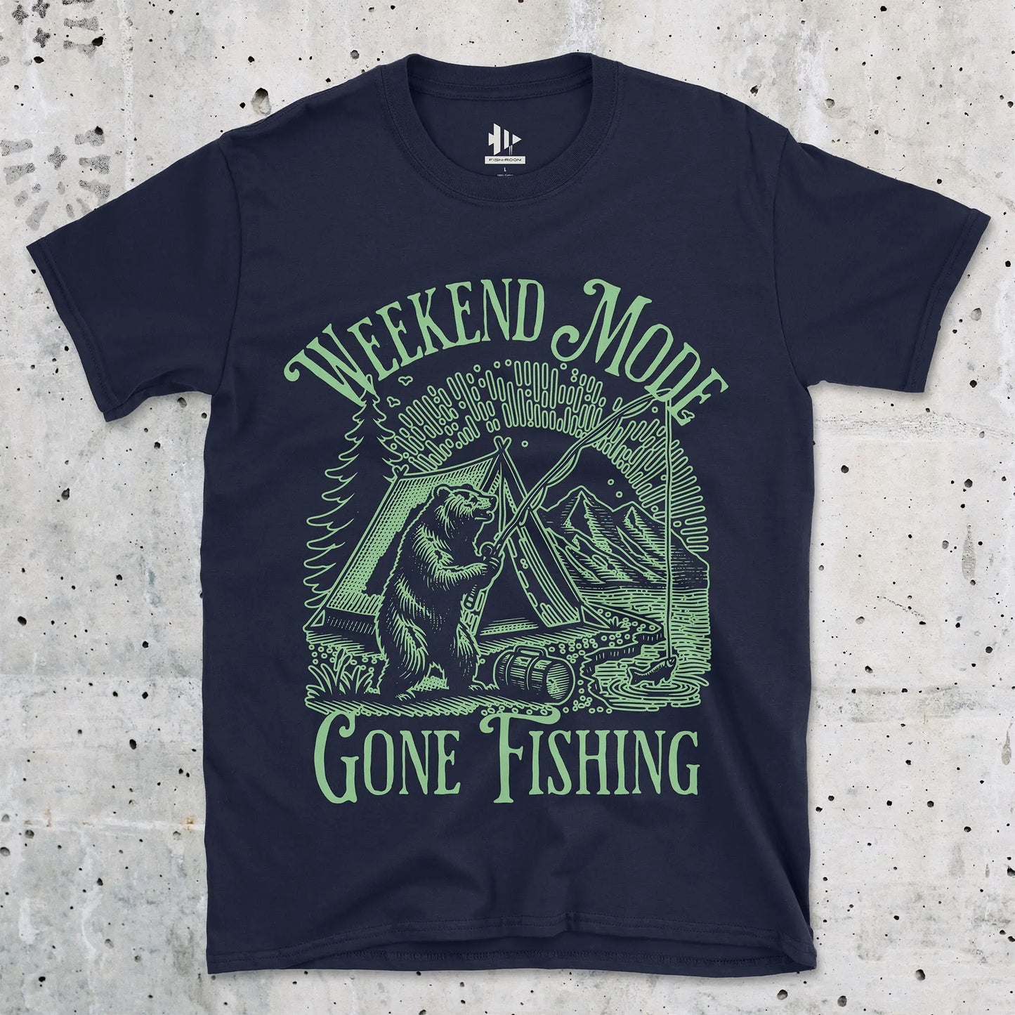 Navy, Weekend Mode: Gone Fishing Tee – fish-room