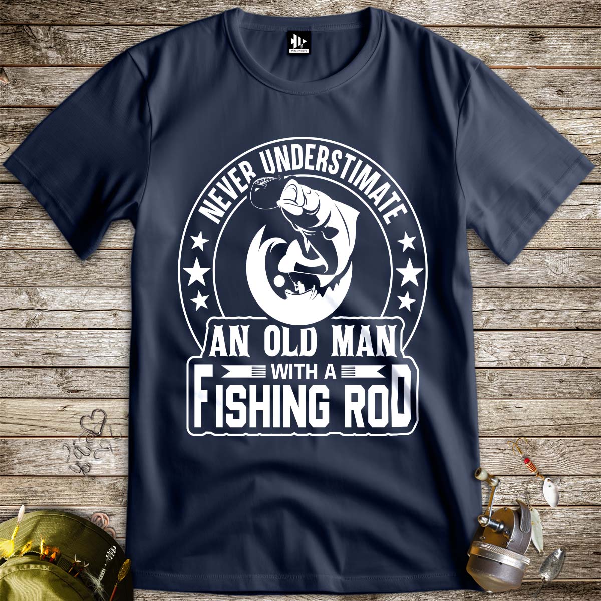 Old Man Tee-funny fishing t shirt-FISH-ROOM LLC