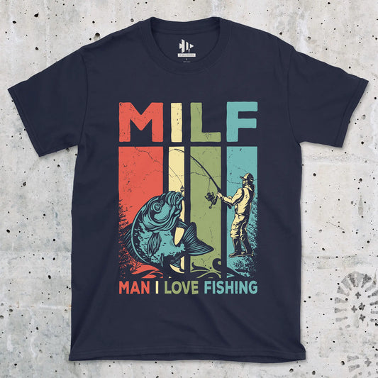 Navy, Man I Love Fishing Tee – fish-room