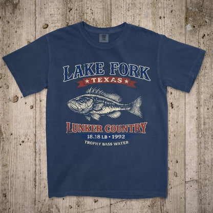 Navy, Lake Fork Record Bass Tee – fish-room