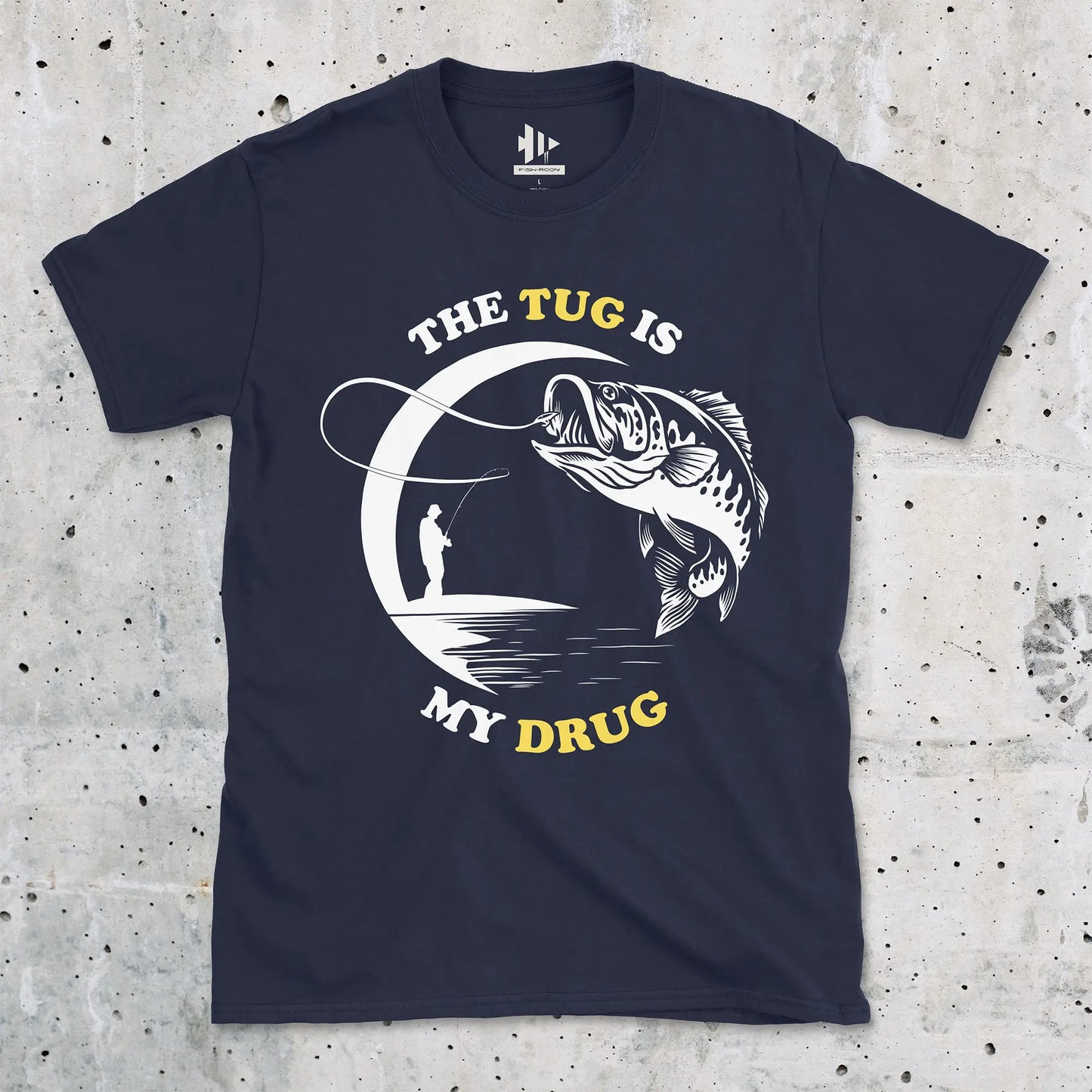 Navy, The Tug Is My Drug Tee – fish-room