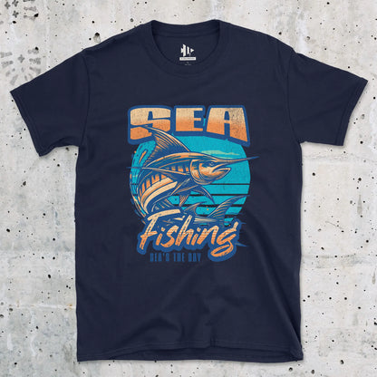 Navy, Sea Fishing, Sea's the day  Tee – fish-room