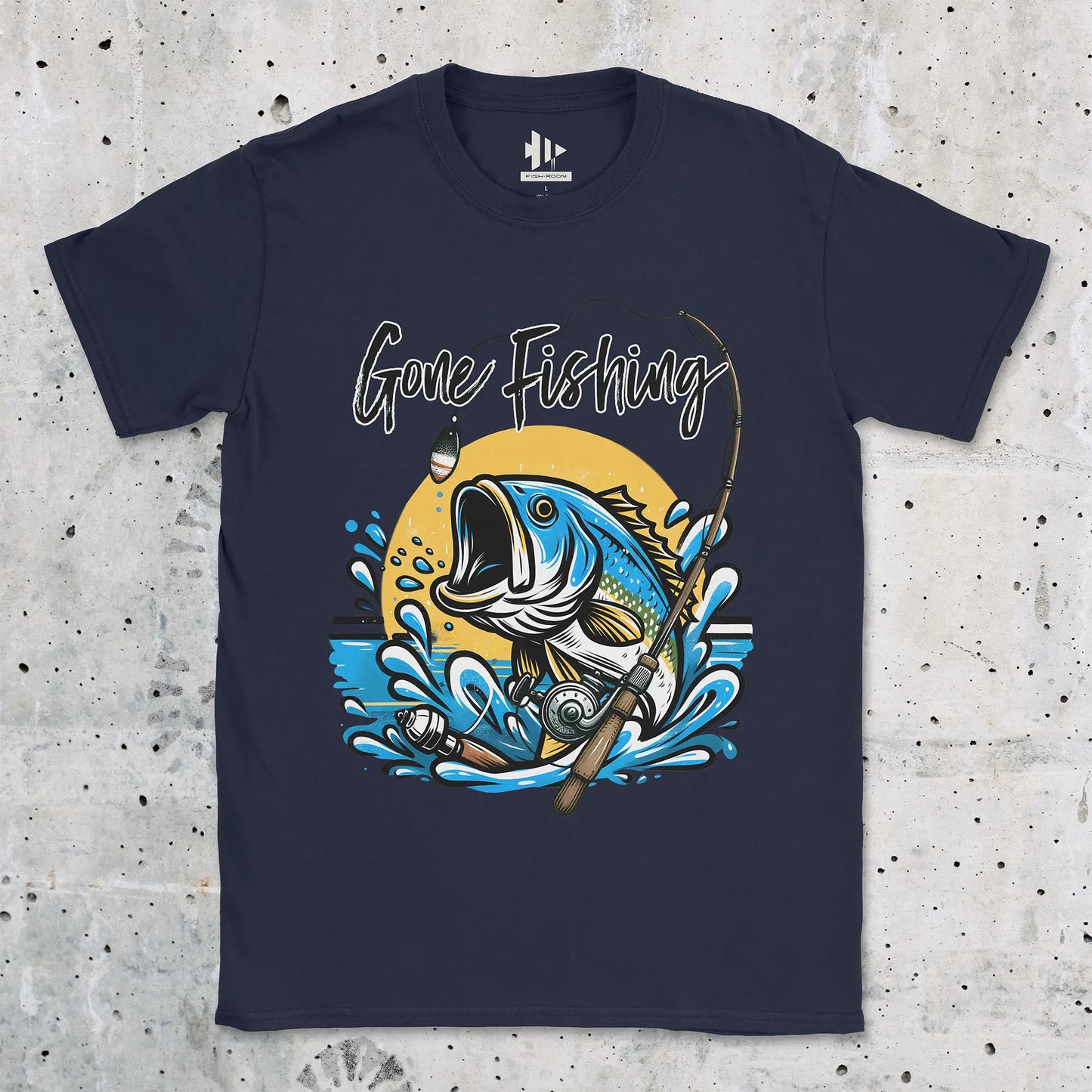 Gone Fishing Tee Navy T-Shirt