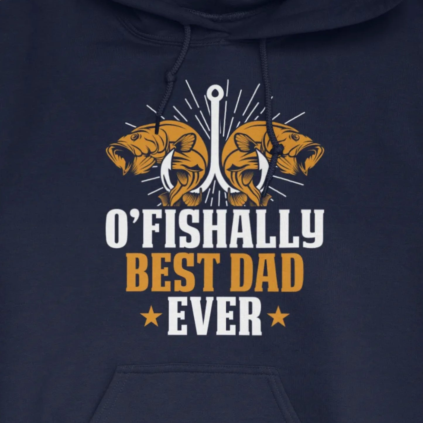 Navy, O'Fishally Best Dad Ever Hoodie – fish-room